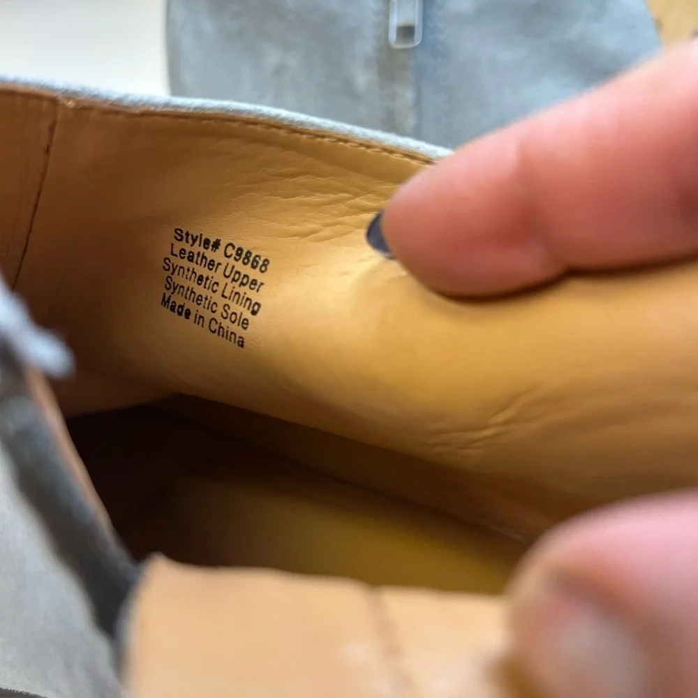 J. Crew Leather Ankle Boots In Grey